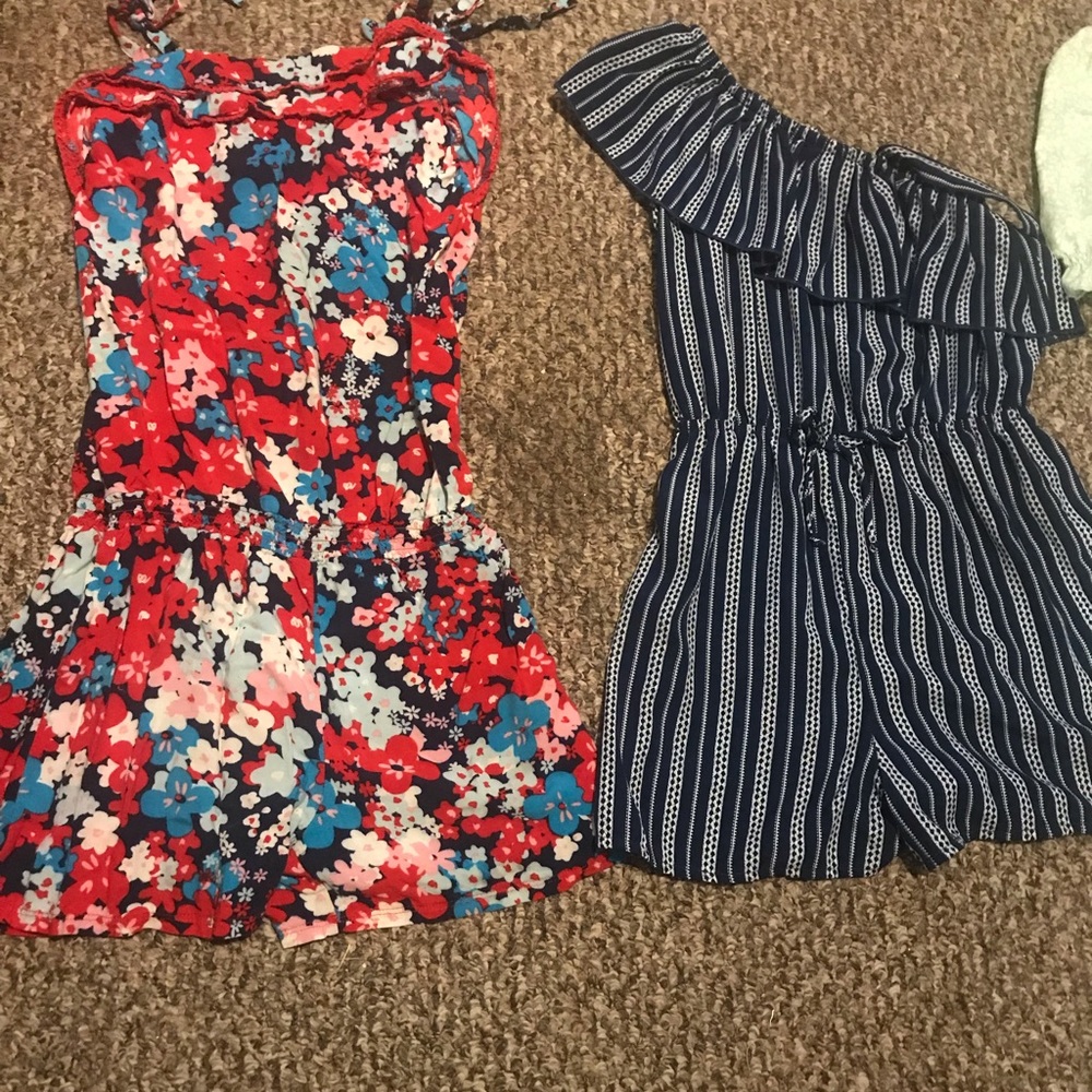 4 rompers sz 10 girls - SUPER CUTE! Nice - Justice - etc